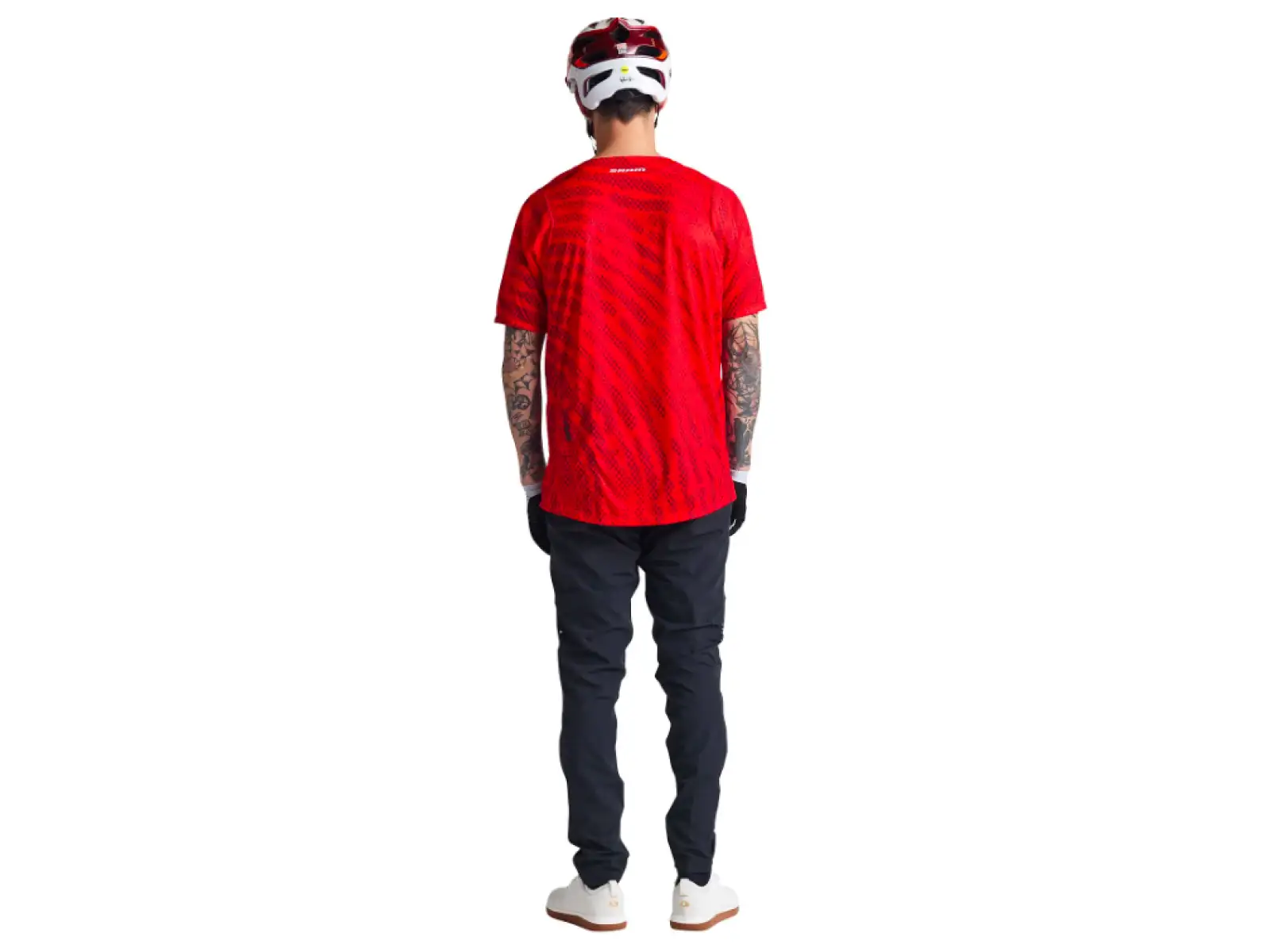Troy Lee Designs Skyline Air SRAM męska koszulka z krótkim rękawem Fiery Red