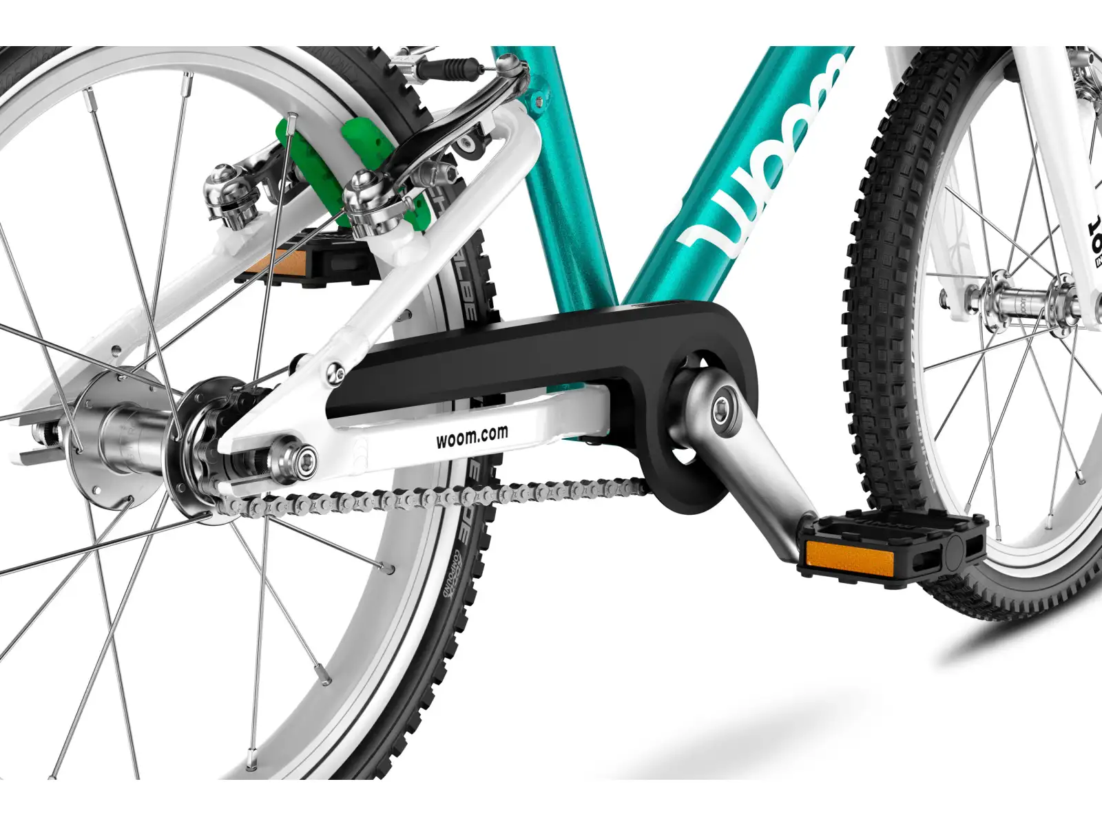 Woom GO 3 rower dziecięcy 16" Metallic Turquoise
