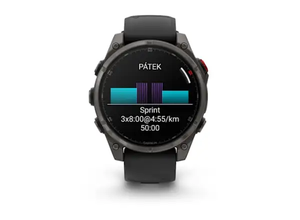 Garmin fenix 8 Pro 47 mm AMOLED Sapphire inteligentny zegarek Titanium Graphite/Black