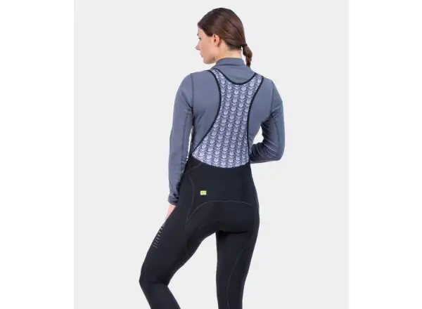 Alé Solid Essential damskie zimowe spodnie rowerowe z szelkami Black
