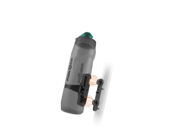 Fidlock Twist zestaw antybakteryjna butelka Smoke 800 ml + baza na ramę