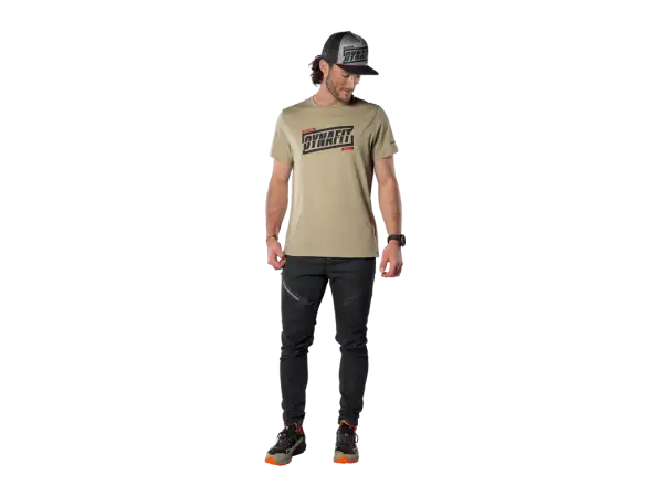 Dynafit Graphic Cotton męska koszulka krótki rękaw Rock Khaki/Tabloid