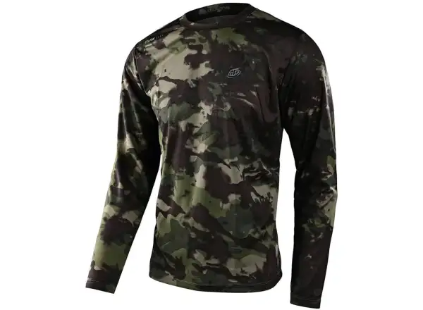 Troy Lee Designs Flowline męska koszulka z długim rękawem Covert army green