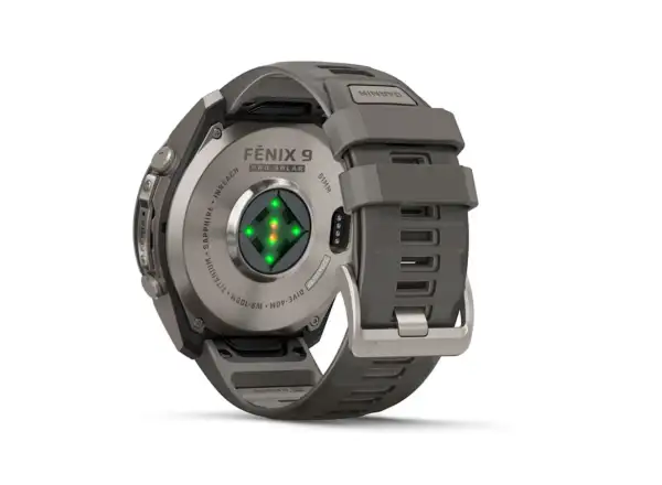 Garmin Fénix 9 Pro inReach Solar 51 mm inteligentny zegarek Titanium Pebble Gray/Silver Gray
