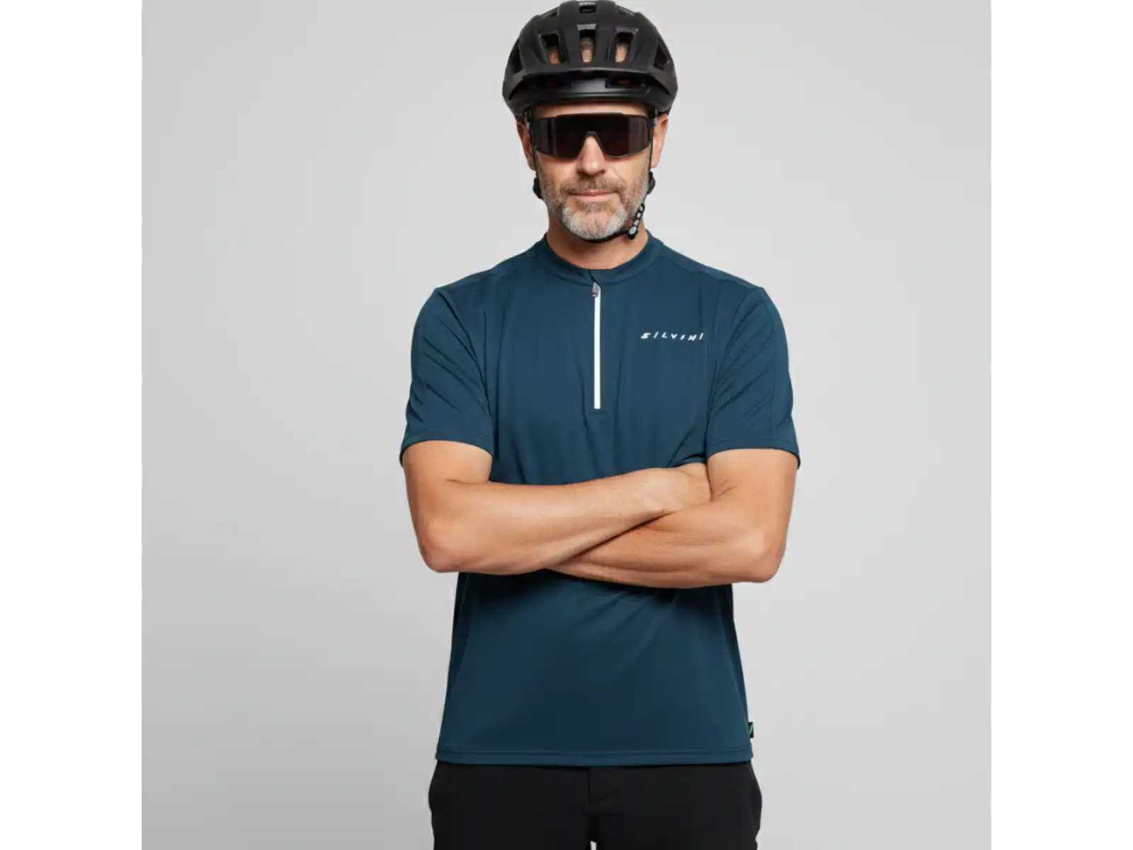 Silvini Naturno męska koszulka kolarska krótki rękaw Navy/Black