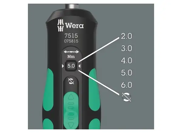 Wera 7515/7 Kraftform Safe-Torque Speed Bicycle 1 2-6 Nm wkrętak dynamometryczny 7 części