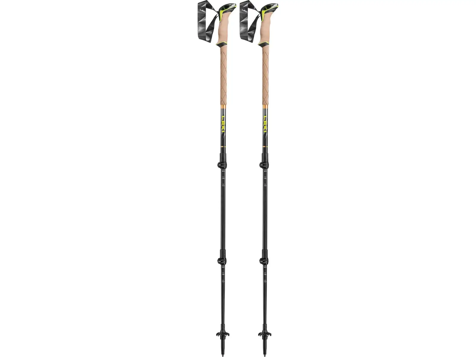 Leki Sherpa kijki trekkingowe Dark Anthracite/Neon/Yellow roz. 110-145 cm