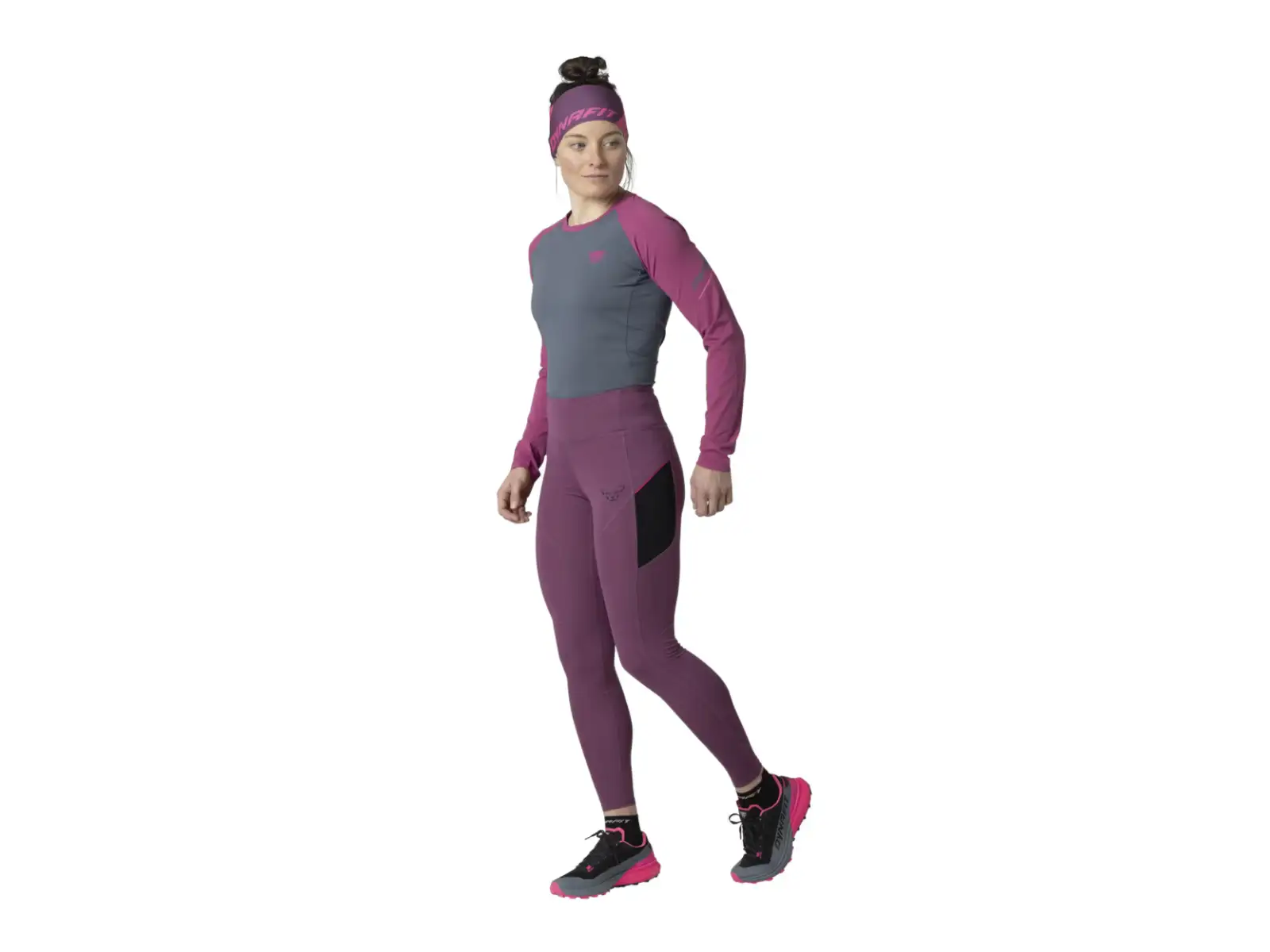 Dynafit Warm Ultra damskie ocieplane legginsy Amaranth