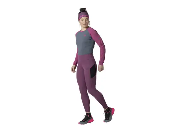 Dynafit Warm Ultra damskie ocieplane legginsy Amaranth