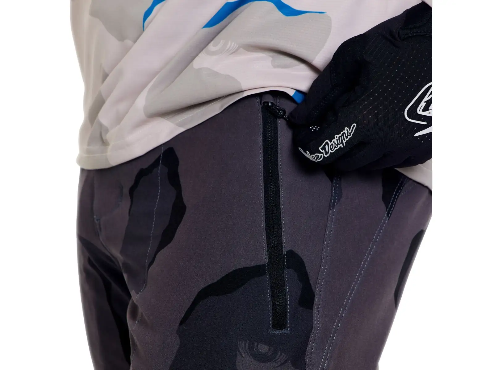 Troy Lee Designs Skyline Pro męskie spodnie Flow Camo Carbon