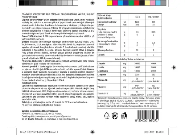 Penco BCAA 8000 instantowy napój 330g