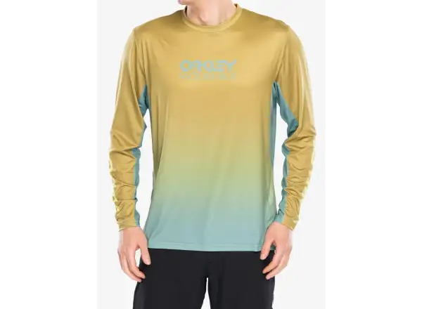 Oakley Maven Coast 2.0 luźna koszulka z długim rękawem Gradient Sulfide Pacific