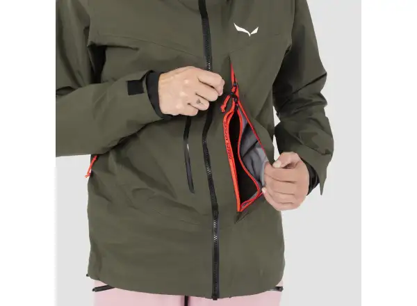 Salewa Sella 3L Powertex damska kurtka Dark Olive
