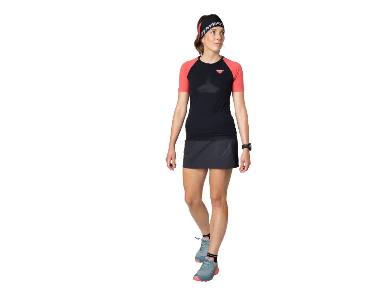 Dynafit Ultra 2w1 damska spódnica biegowa z wewnętrznymi spodenkami Black Out