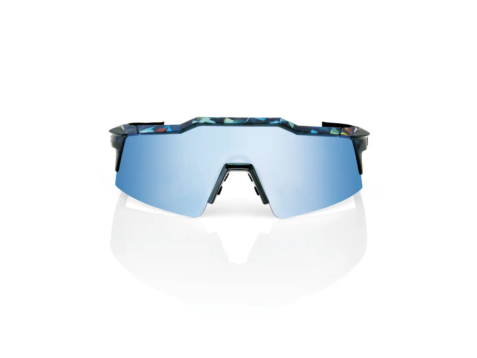 100% Speedcraft SL okulary Black Holographic/HiPER Blue Multilayer Mirror