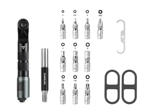Topeak Ratchet'n Roll EX zestaw narzędzi z grzechotką 14 funkcji czarna