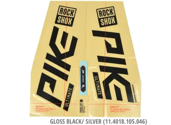 Rock Shox Decal Pike Ultimate 27,5"/29" 2021 gloss black dla srebrny