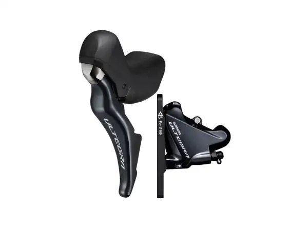 Shimano Ultegra ST-R8025 lewa dźwignia zmiany biegów i hydrauliczna klamka hamulca z zaciskiem BR-R8070