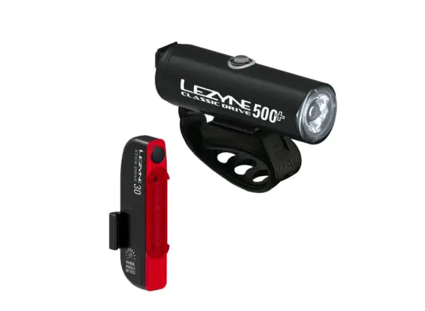 Lezyne Classic Drive 500+/Stick Drive zestaw świateł Black