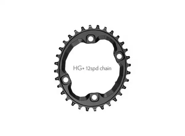 Absolute Black XT M8000 BCD96 OVAL zębatka HG+12sp.