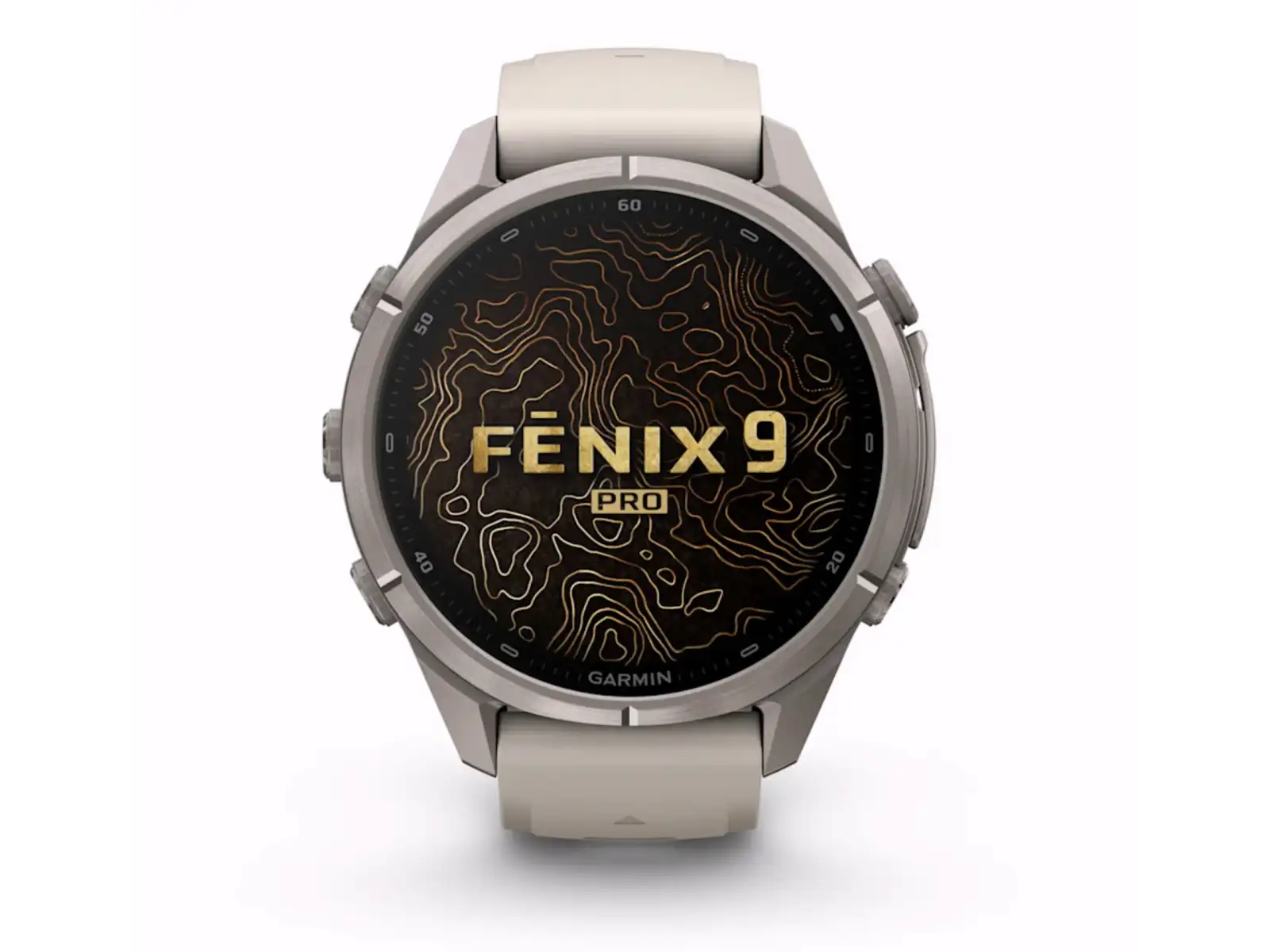 Garmin fenix 9 Pro inReach 43 mm smartwatch Titanium Fog Gray/Dark Sandstone