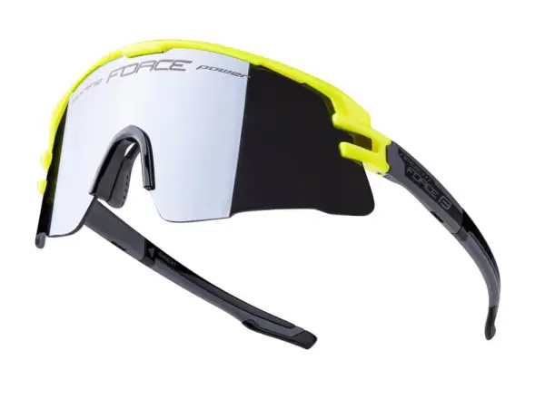 Force Ambient okulary rowerowe fluo/szary, czarne lustrzane szkła