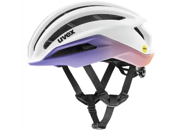 Uvex Surge Aero MIPS kask rowerowy szosowy White/Lila Apricot Matt