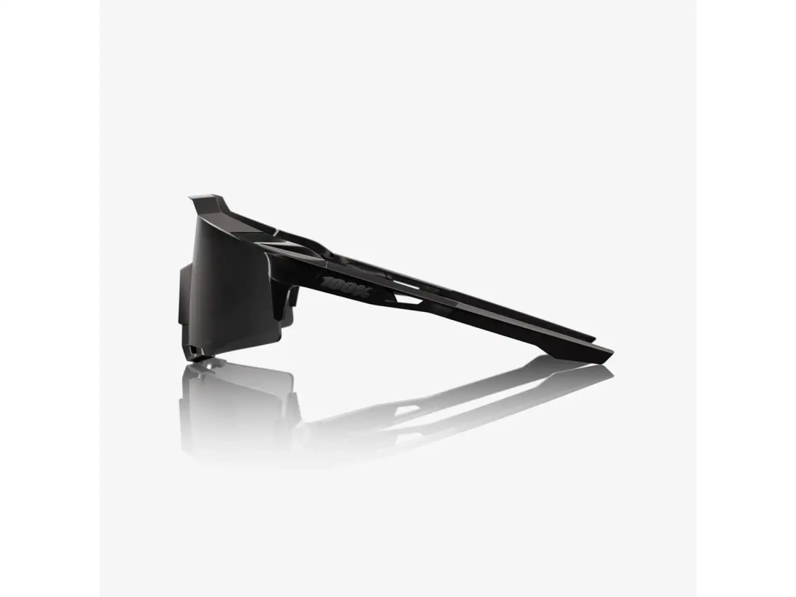 100% Speedcraft okulary przeciwsłoneczne Matte Black Gloss Black/Black Mirror
