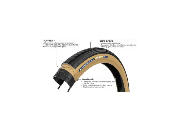 Panaracer GravelKing SS+ opona 700x45 czarna/brązowa