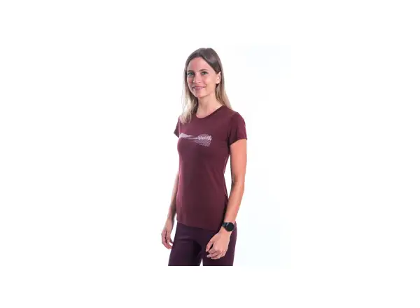 Sensor Merino Air PT Hills damska koszulka z krótkim rękawem Port Red