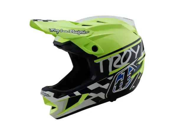 Troy Lee Designs D4 Polyacrylite 50 kask Navy/Glo Yellow