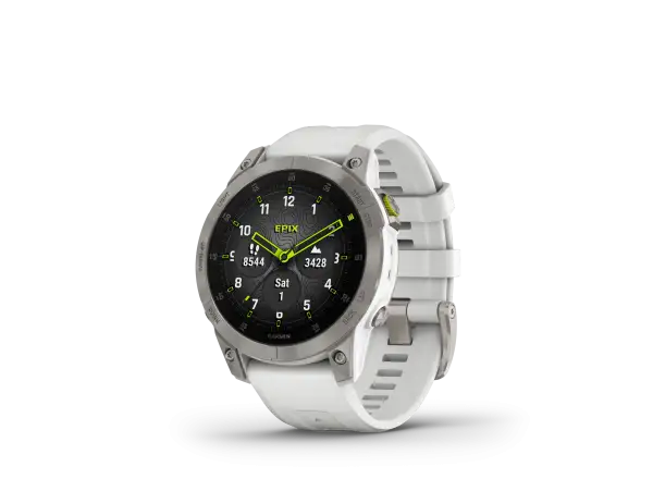 Garmin epix Gen 2 Sapphire Edition smart watch Titanium/White