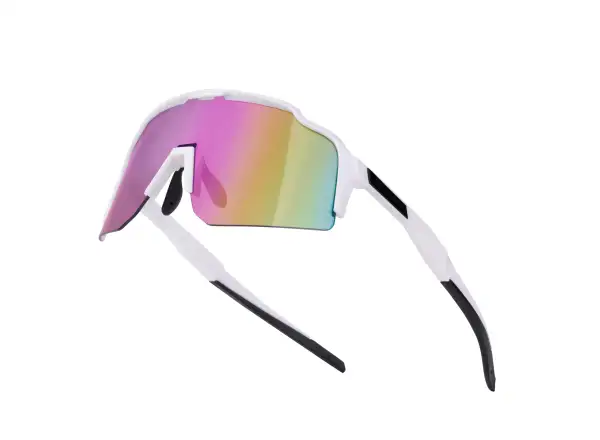 Force Strive okulary białe/fioletowo-żółte lustrzane szkło