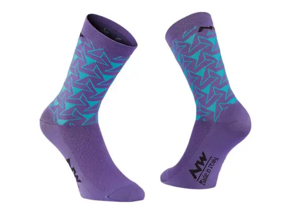 Northwave Dedalo damskie skarpetki Purple/Light Blue