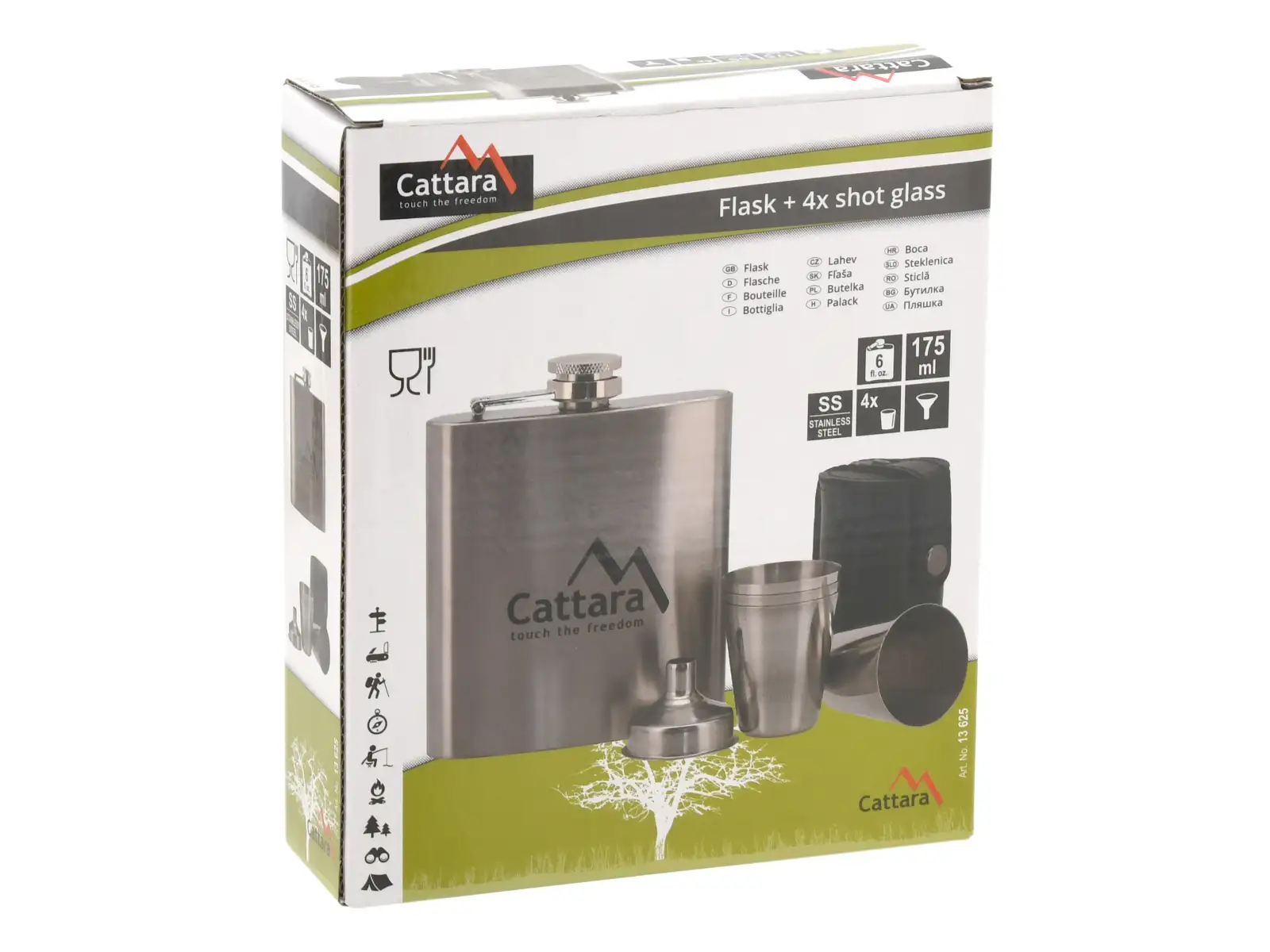 Cattara butelka piersiówka 1+4 175 ml