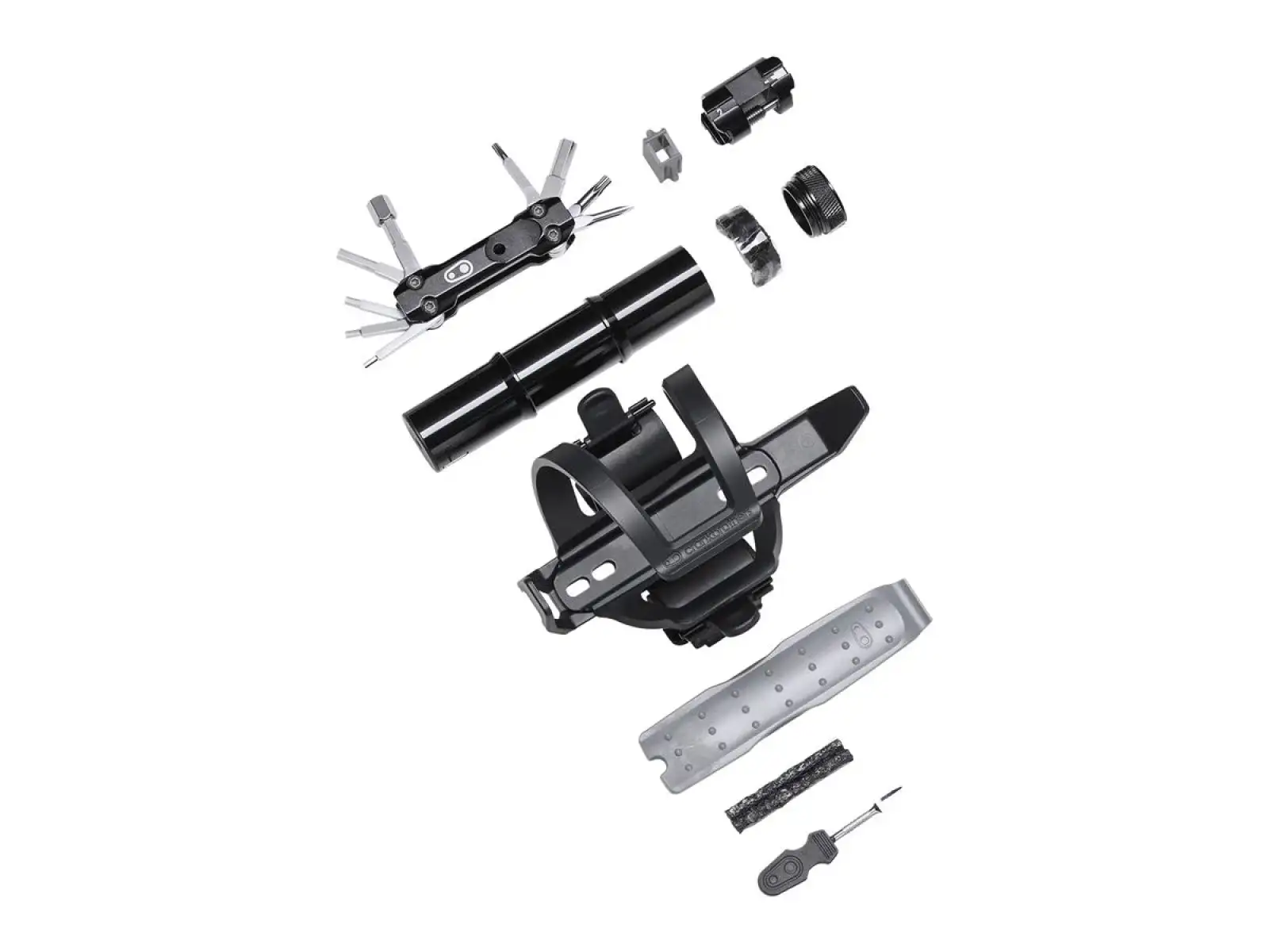 Crankbrothers S.O.S. BC18 koszyk na bidon i zestaw narzędzi black