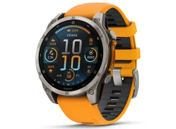 Garmin fenix 8 - 47 mm AMOLED Sapphire smartwatche Titanium Orange/Graphite