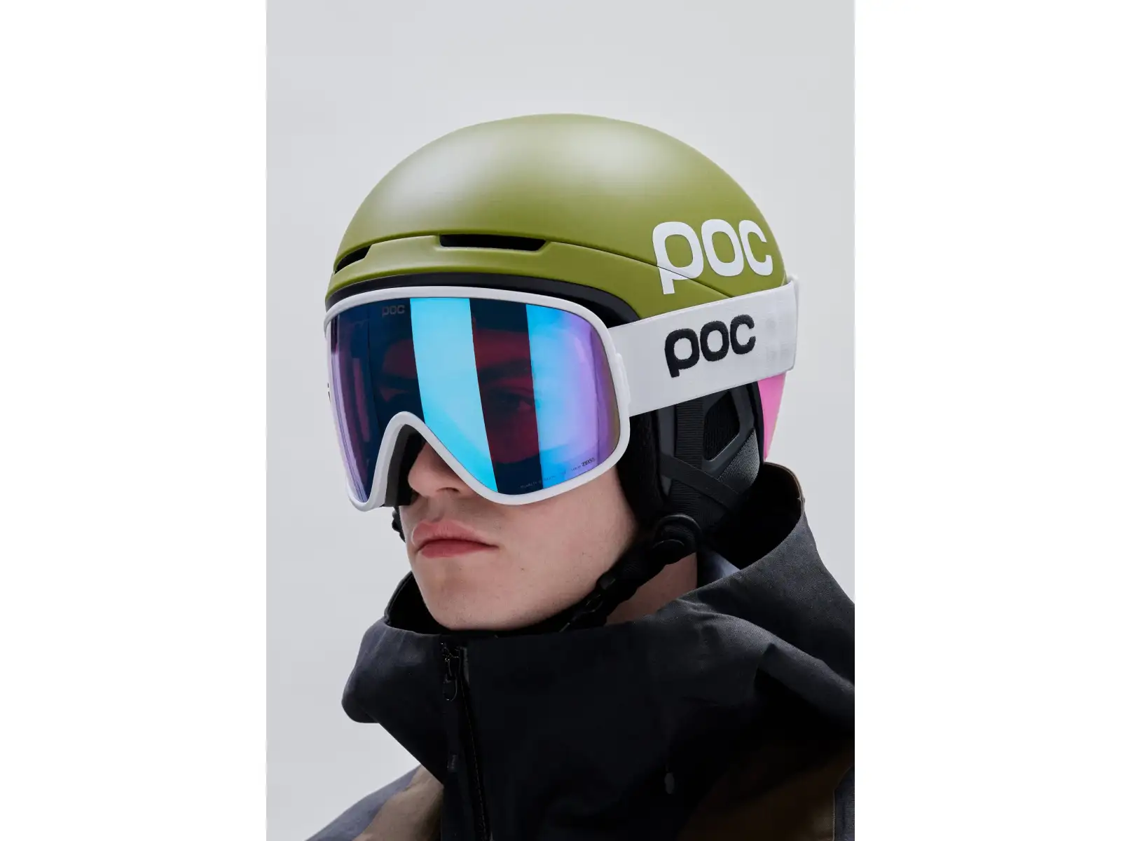 POC Obex Contour kask narciarski Olivine Green Matt/Thulite Pink Matt