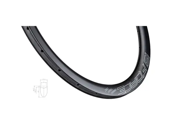Force Karbon Disc szosowa obręcz 45 mm Z 24 otworów czarna