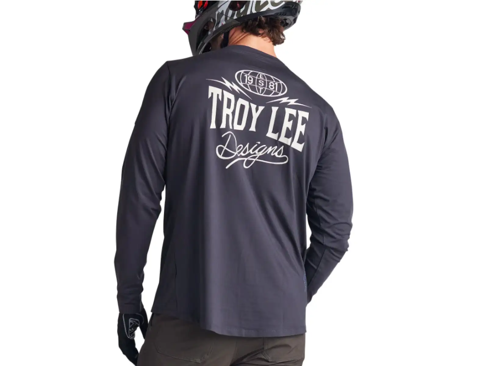 Troy Lee Designs Ruckus Ride Tee męska koszulka długi rękaw Bolts Carbon
