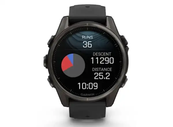 Garmin fenix 8 - 43 mm AMOLED Sapphire inteligentny zegarek Carbon titanium Black/Pebble grey
