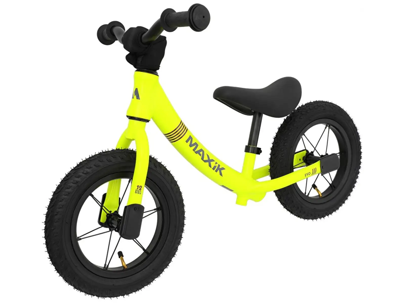rowerek biegowy MAXÍK Evo Lite fluo żółta/fioletowa