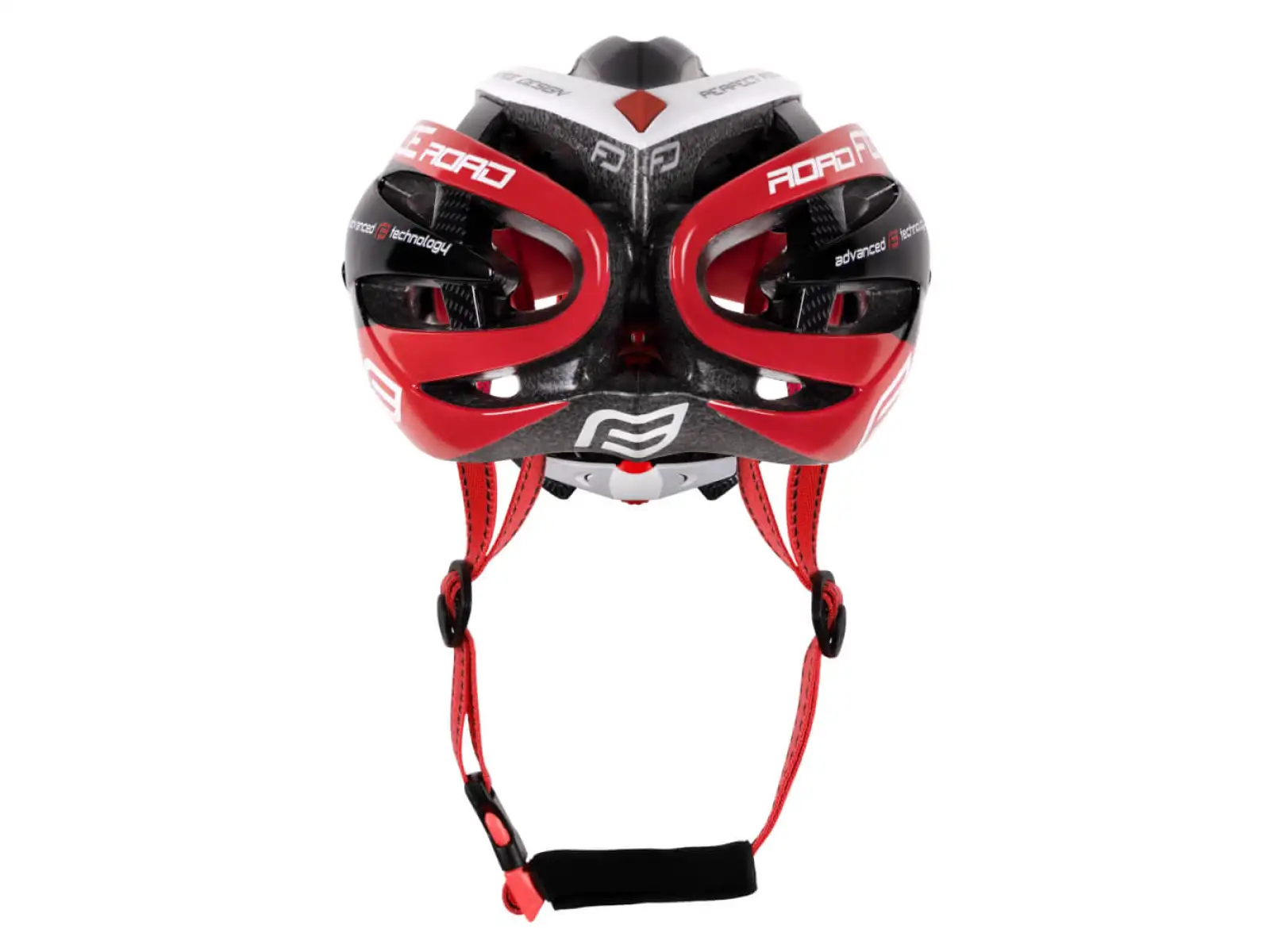 Force Road kask czarna/czerwona/biała