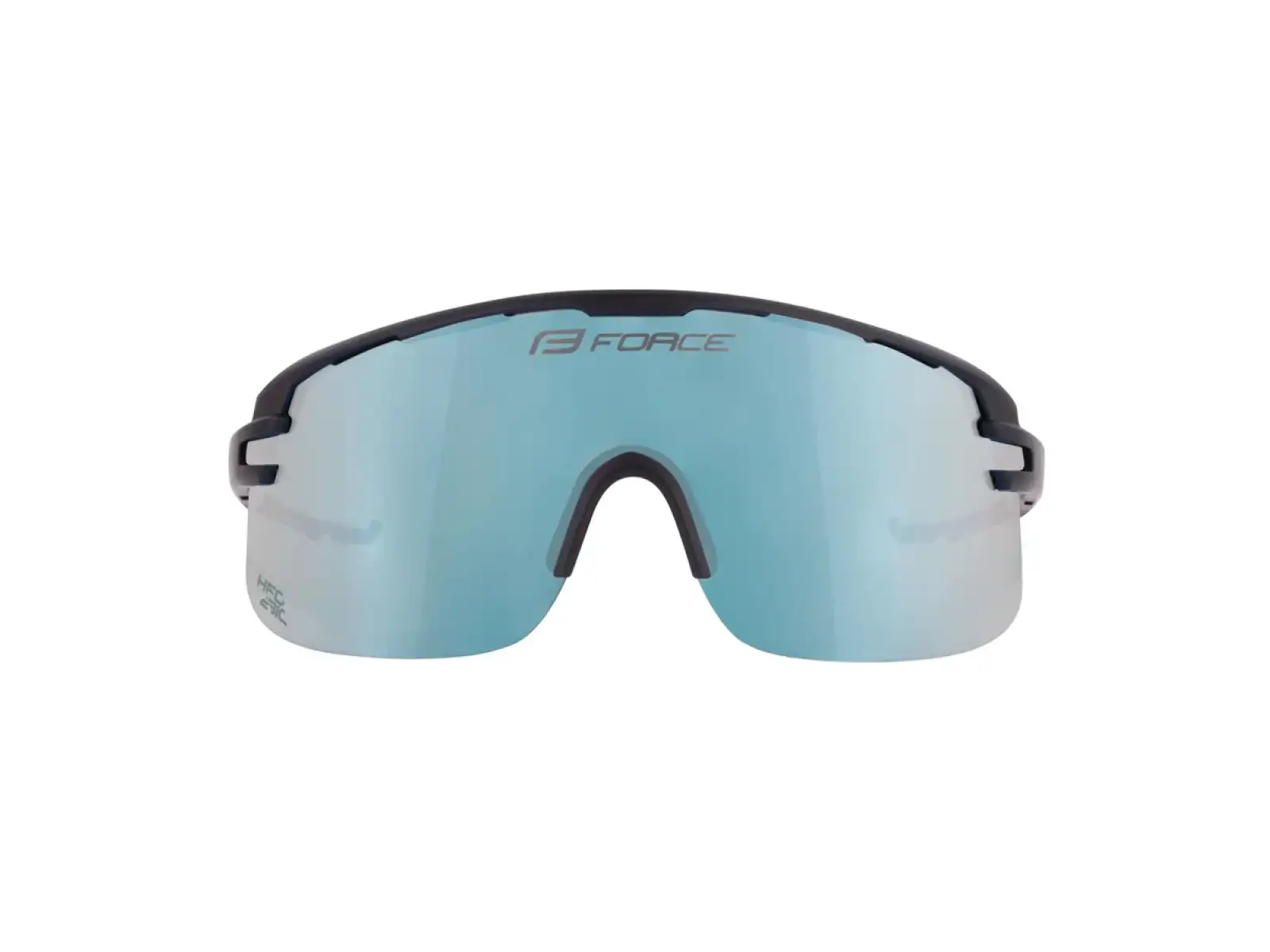 Force Epic okulary rowerowe czarne/niebieskie lustrzane szkło