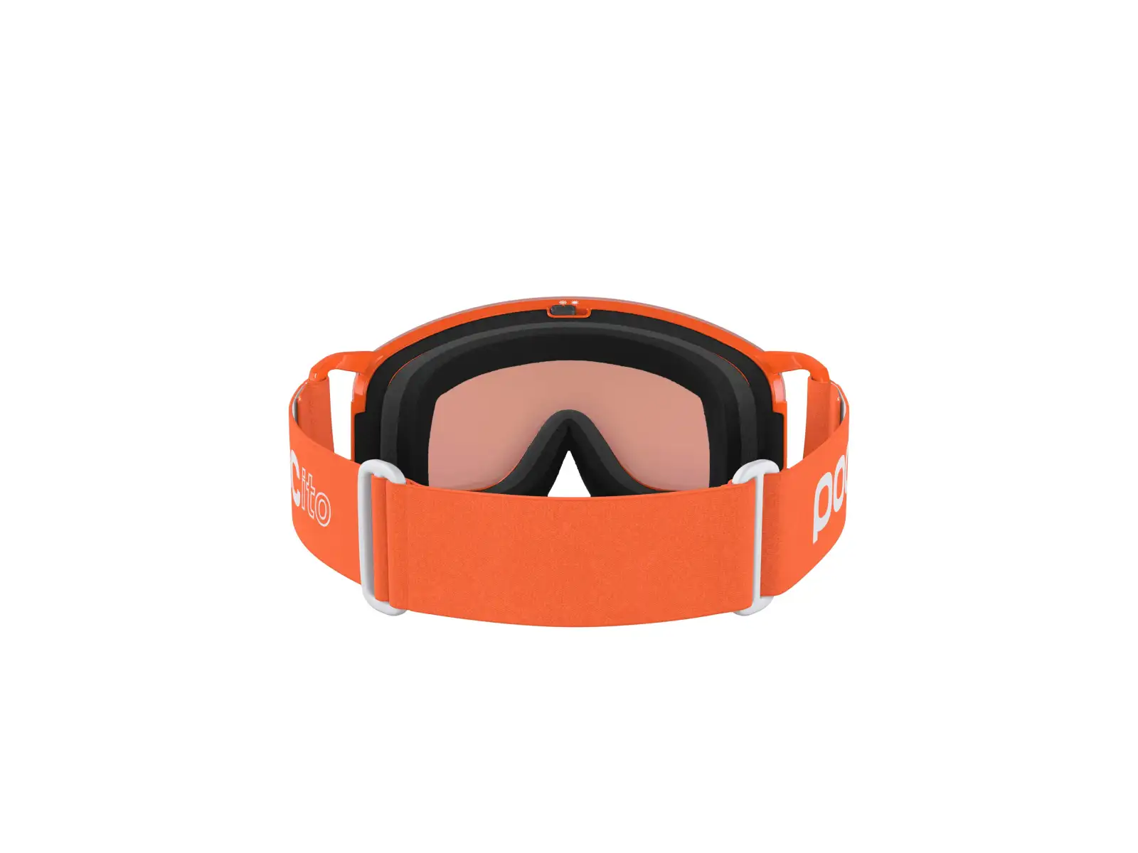 POC POCito Nexal dziecięce gogle narciarskie Fluorescent Orange/Partly Sunny Light Orange