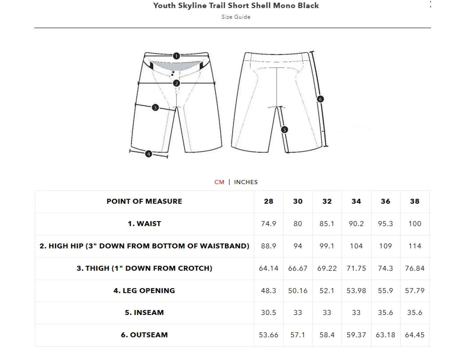 Troy Lee Designs Skyline Trail Short Mono dziecięce szorty Black