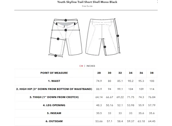 Troy Lee Designs Skyline Trail Short Mono dziecięce szorty Black