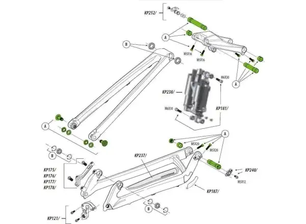 Cannondale Trigger Link Hardwarowy Zestaw - KP239