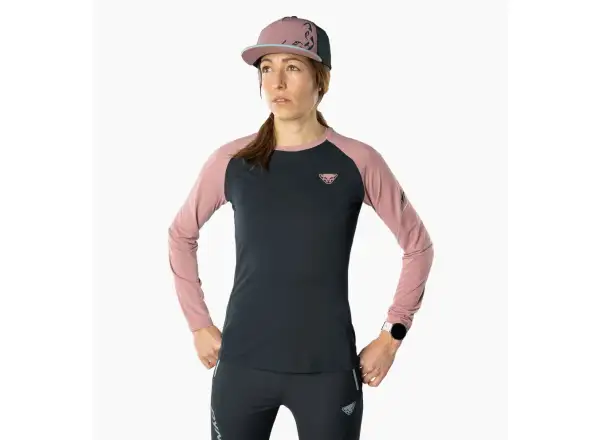 Dynafit Alpine Pro damska koszulka dlugi rekaw Blueberry/Mokarosa