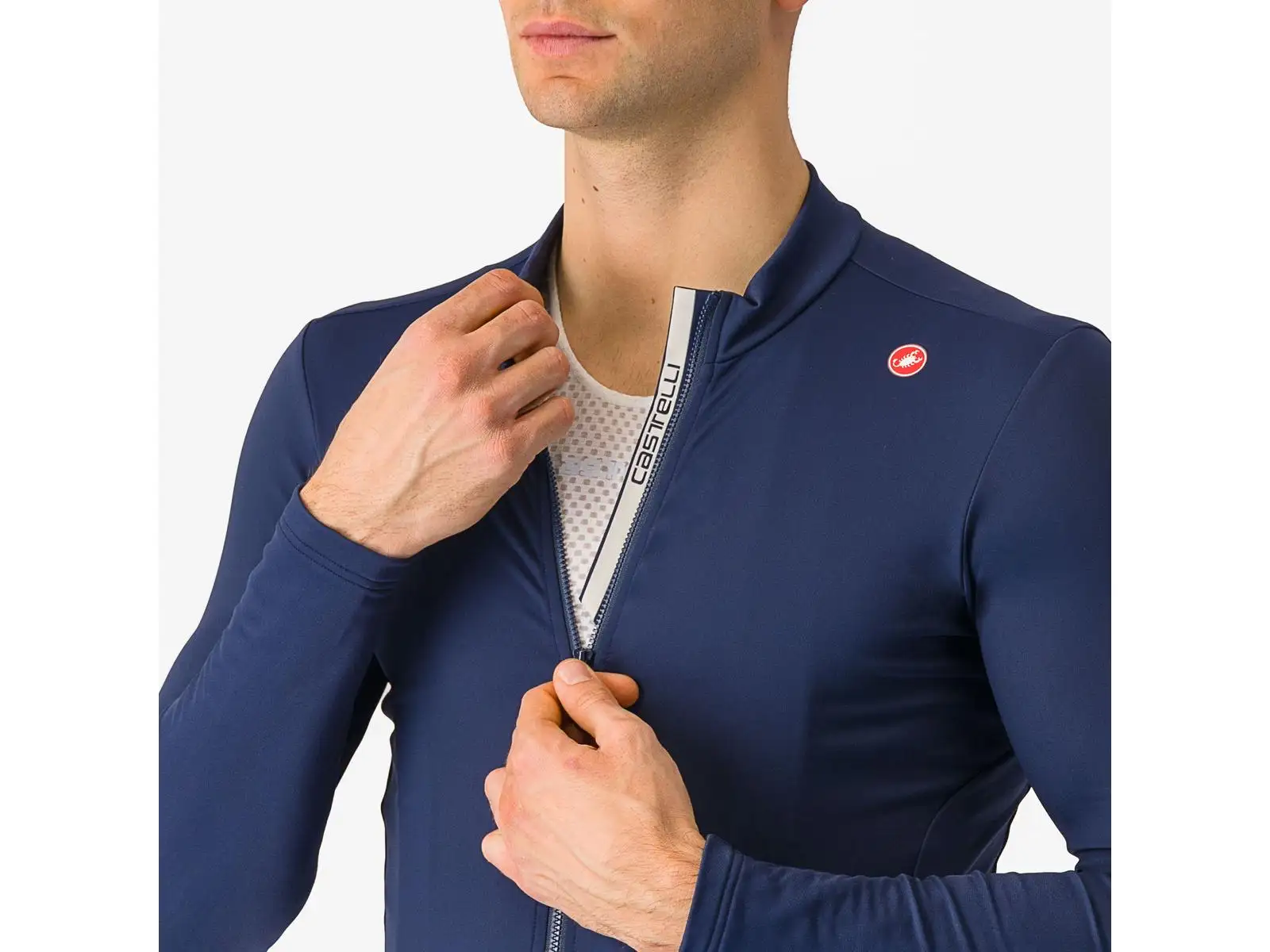Castelli Espresso Thermal męska koszulka Belgian Blue